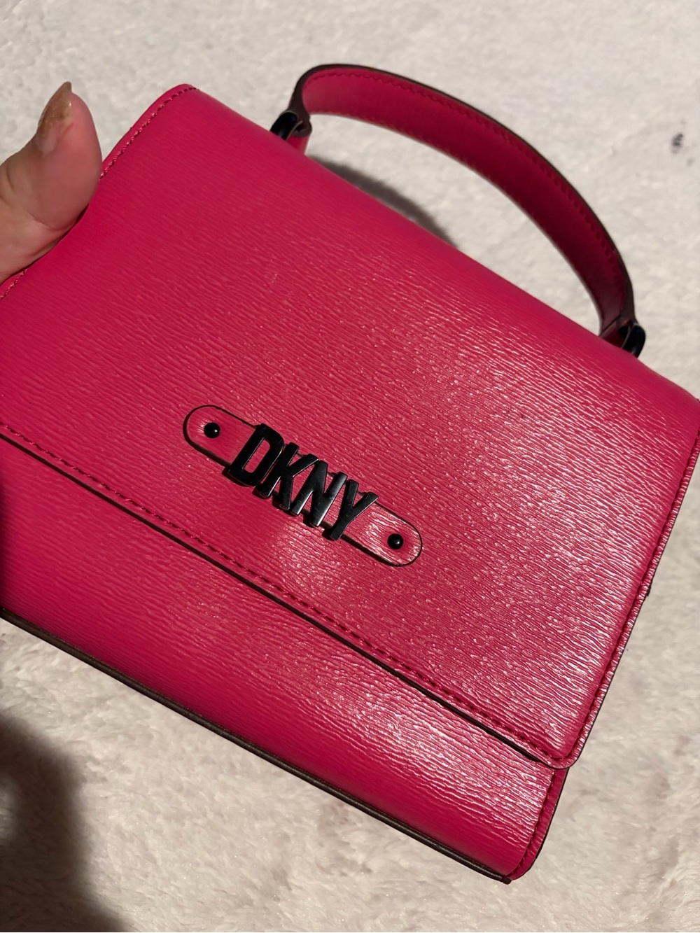 DKNY Hot Pink Mini Top-Handle Crossbody